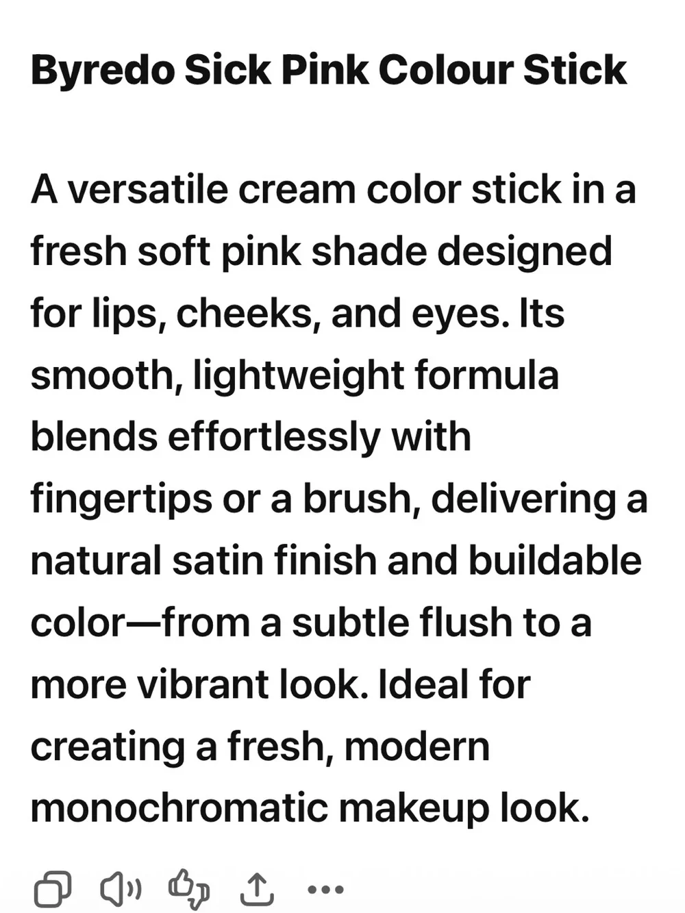 Byredo Sick Pink 499 Colour Stick 3g For Women.   Ships next day, free gift with